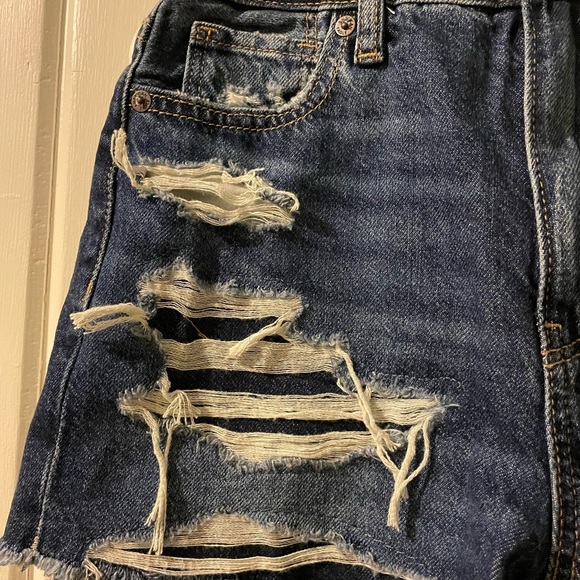 American Eagle striged mom shorts-size 0 NWOT - Picture 3 of 8